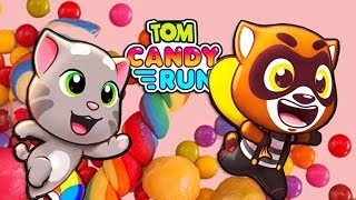 Говорящий Том БЕГ за конфетами Talking Tom Candy Run Android Gameplay Анджела бег за сладостями screenshot 3