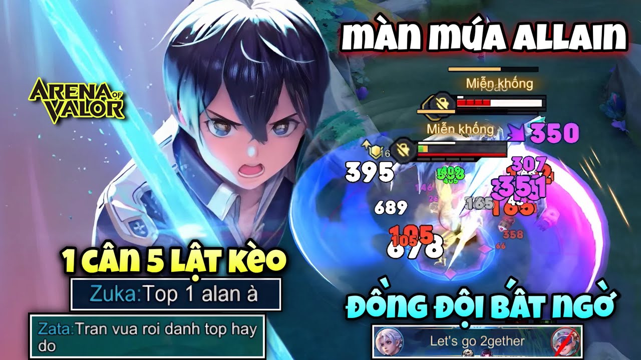 Màn Múa Allain Gánh Team Lật Kèo 1 Cân 5 Cực Căng Khiến Đồng Đội Bất Ngờ Và Khen Top 1 Allain NTN