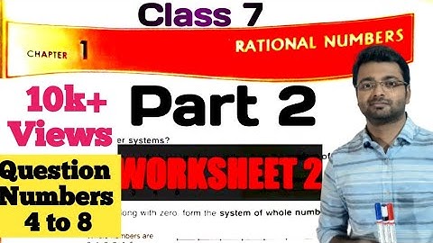 D.A.V. Math | Class VII | Rational No | Equivalent | WS 2 | Part 2 | In Hindi |  Art Of Mathematica