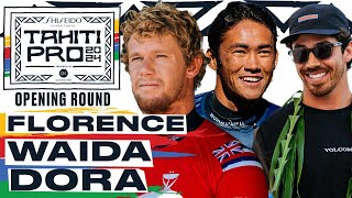 John John Florence, Rio Waida, Yago Dora | SHISEIDO Tahiti Pro pres by Outerknown 2024 Opening Round