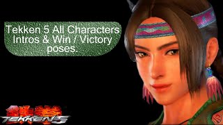 Tekken 5: All Intros & Win Poses of All Characters | ps2