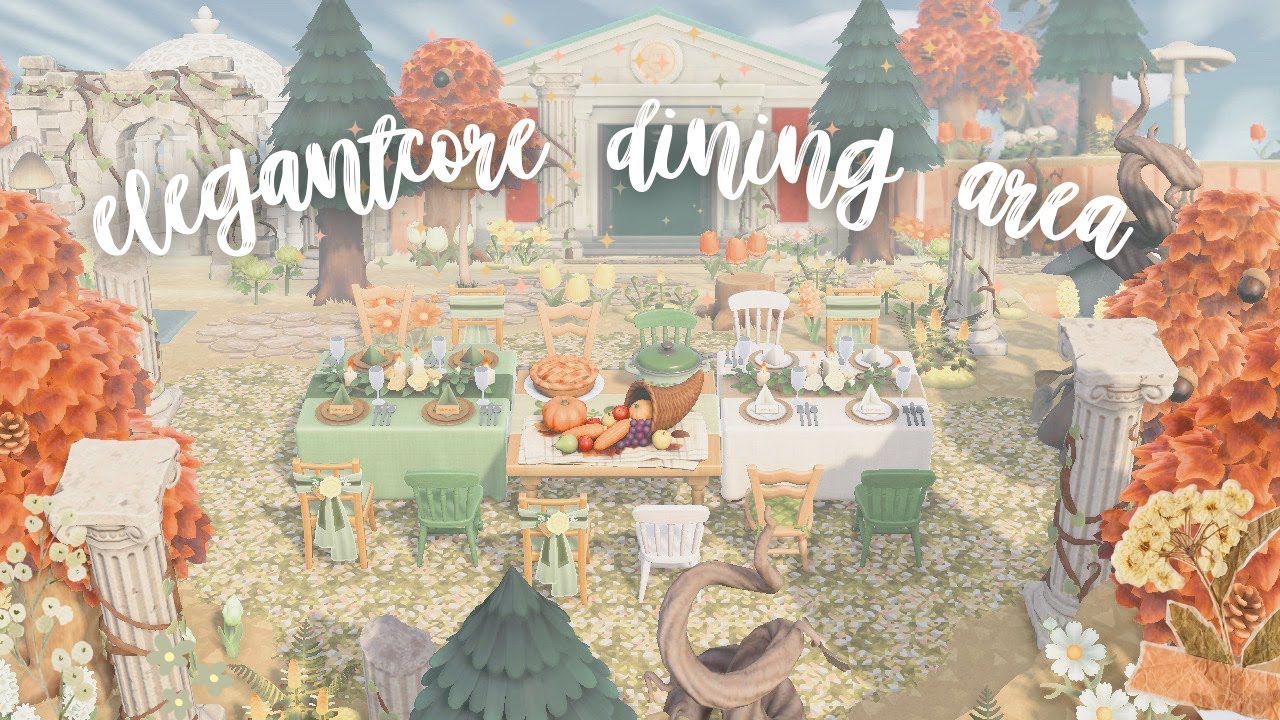 an elegant overgrown dining area~! animal crossing new horizons build ...