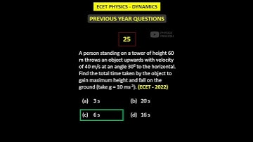 ECET PHYSICS - Previous year bits || Dynamics - 03 #ecet #shorts @physicsprakash