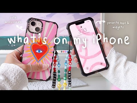 what's on my iPhone 13 : wallpaper, useful apps, cute widgets + accessories ❤️