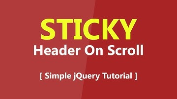 Jquery Plugin Jquery Sticky Header in bangla tutorial