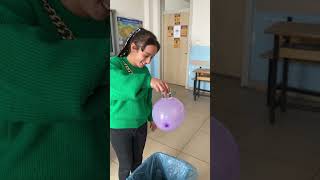 Açık hava basıncı |Balon deneyi |Basınç 🧚‍♀️🎈 #shorts #shortsvideo #keşfet #lgs2024 #lgs