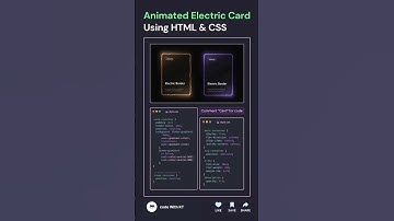 Animated electric card #coding #shorts