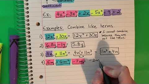 Combining Like Terms