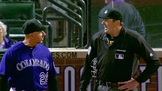 PIT@COL: Weiss ejected for arguing balls and strikes