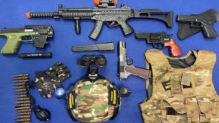 weapon toy set,ak47 rrifle,short gun,bayonet,grenade camouflageseries,police ,Special toy unboxing