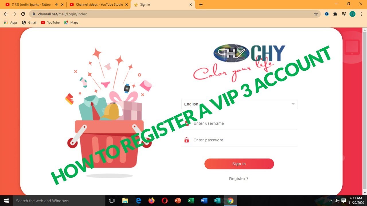 CHY MALL | HOW TO REGISTER A VIP 3 ACCOUNTS