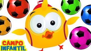Campo Infantil | Aprende Los Colores Con Simpáticos Pollitos Y Un Balón | Canciones Infantiles