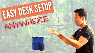 Easy Ergonomic Desk Setup for laptops - ON THE CHEAP