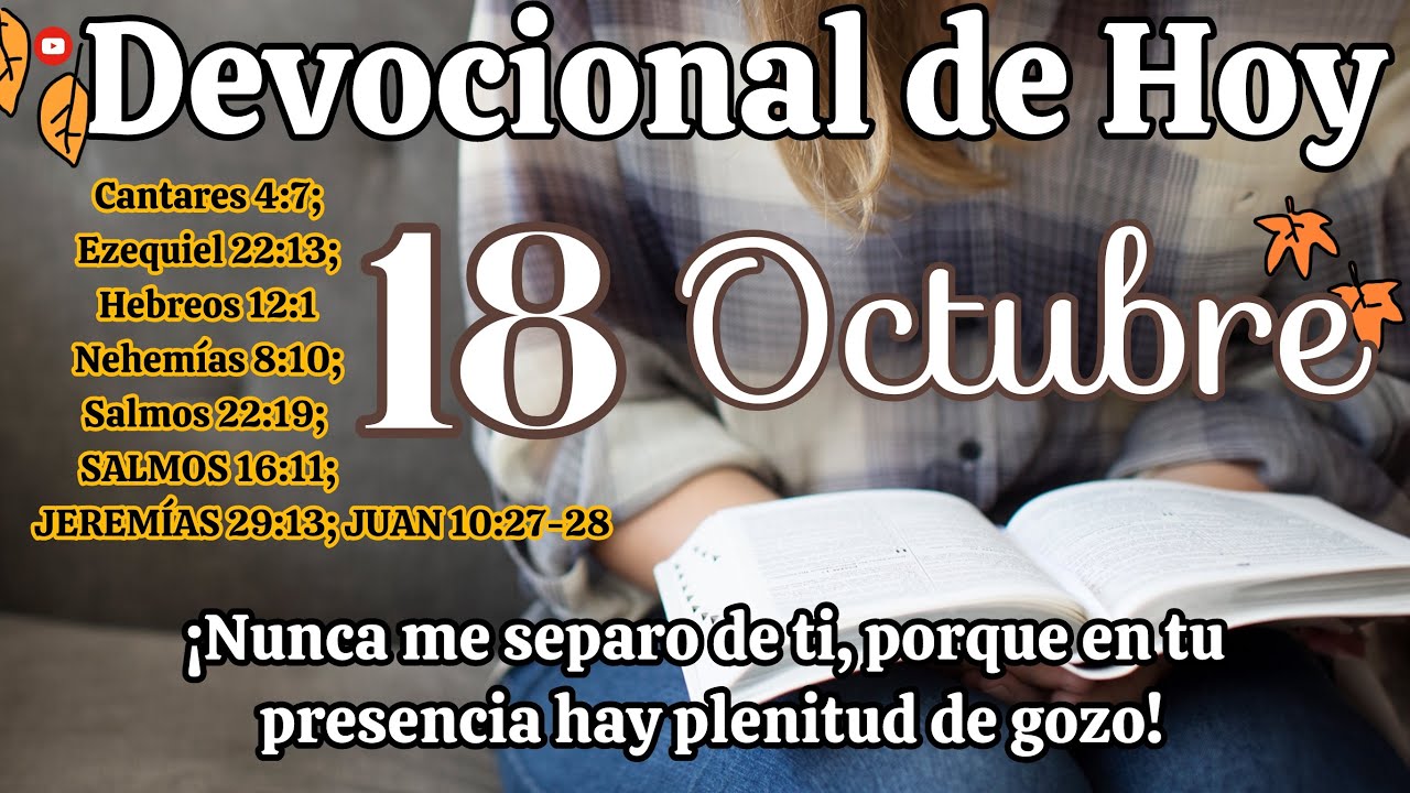 Devocional de hoy 18 Octubre | Devocionales cristianos | Devocionales ...