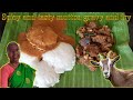 Spicy and tasty mutton meat gravy and fry  thenadai  cooking