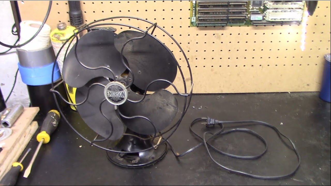 Emerson 6250 Desk Fan Clean and Service - YouTube