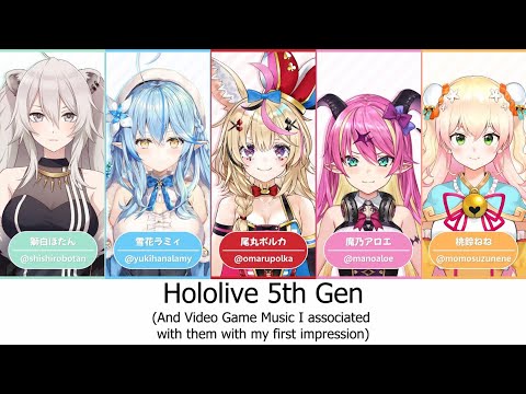 Hololive 5th Generation And Game Music I Associated With Them With My First Impression Meme RTA