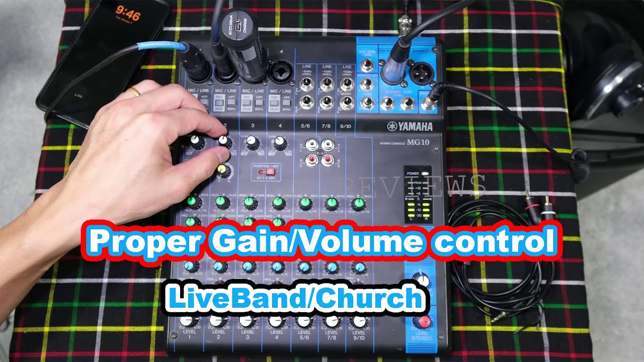How to set proper Gain/Volume, Easy way to control Audio Mixer, Yamaha mixer, Yamaha Mg10