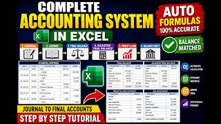 Complete Accounting System in Excel | Journal to Balance Sheet Automatically