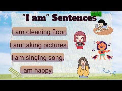 i am sentences in english|i am ke 20 sentence|simple sentences for kg ...