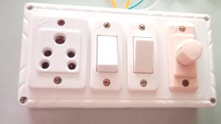 2 Switch, 1 Socket, 1 Fan Regulator Wiring Connection || Electricity Board Wiring screenshot 2