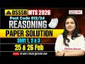 DSSSB MTS 2026 Reasoning PYQ | Previous Year Paper Solution | Shift 1, 2 &amp; 3 | Shikha Ma'am