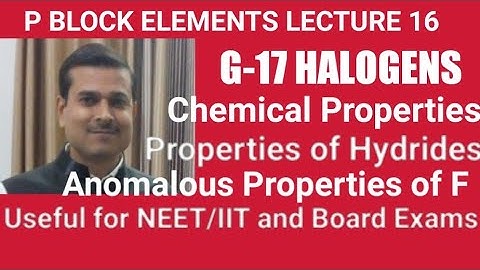 Lecture 16: P Block Elements XII Chemistry with Manoj Sharma