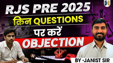 RJS PRE 2025 | RJS PRELIMS Question in objection | By Janist sir
