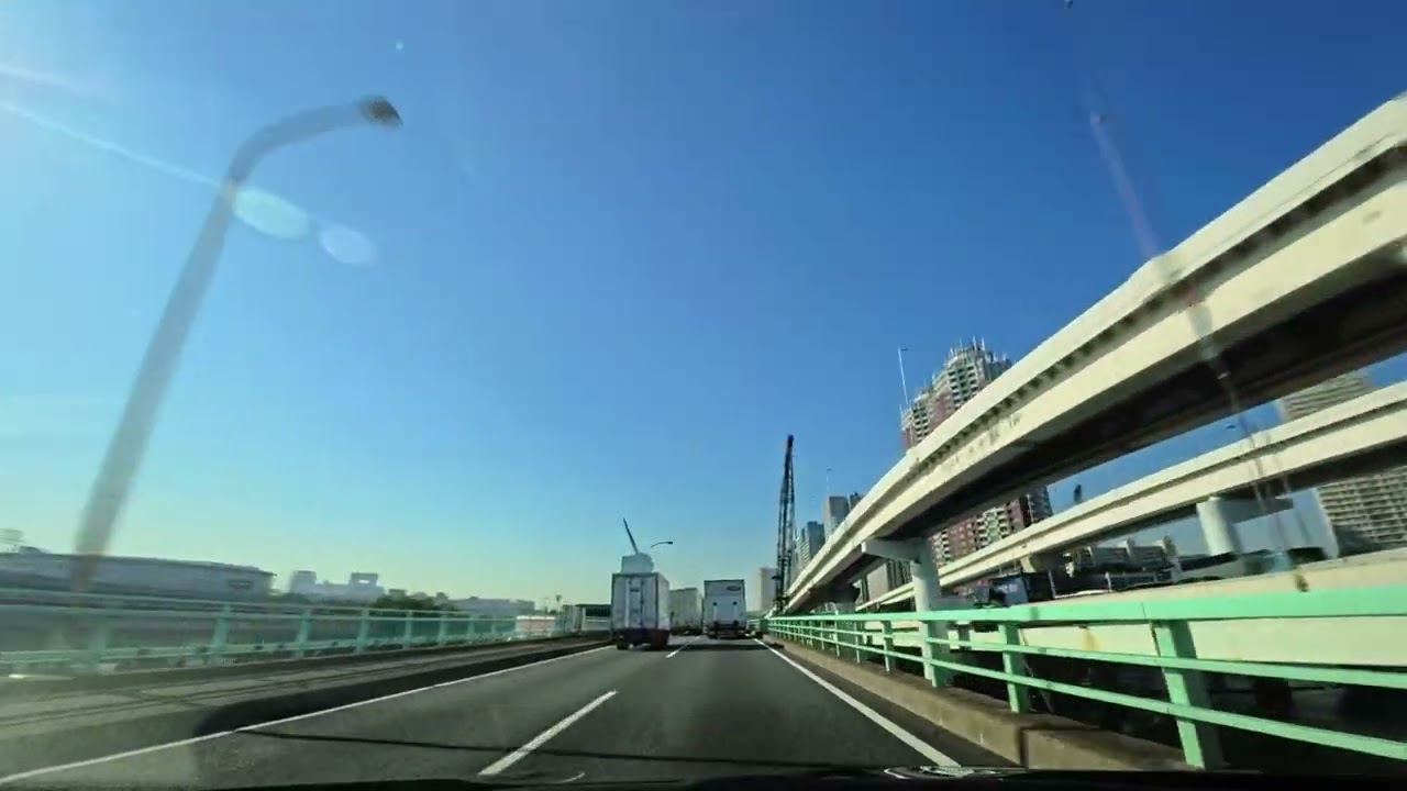 月島警察署前 湾岸通り 車載動画2倍速 tokyo dashcam speedx2.0