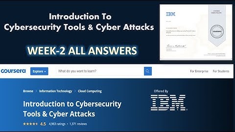 Introduction to Cybersecurity Tools & Cyber Attacks- Coursera | Week - 2 | All Quiz Answers