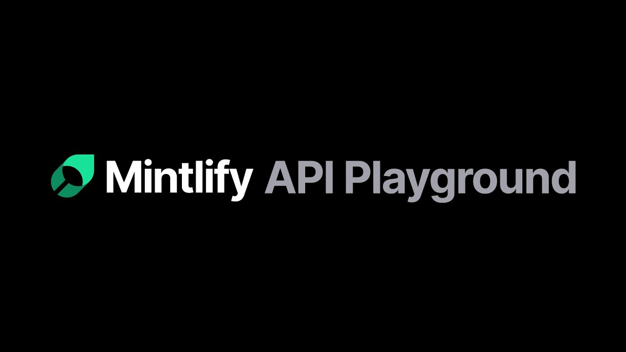 Mintlify API Playground - YouTube