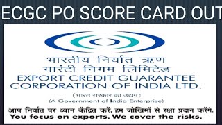 ECGC PO SCORE CARD OUT