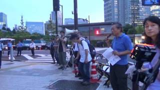 20170724 UPLAN 獣医学部新設問題閉会中審議１日目の夜、官邸前の情景