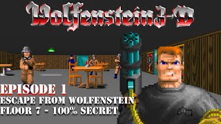 Wolfenstein 3D TC Walkthrough - Episode 1 Escape from Wolfenstein [Floor 7 - 100% Secret]