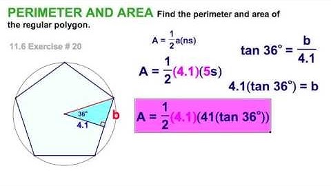 Area of Regular Polygons w:trig / 11.6 trig