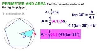 Area of Regular Polygons w:trig / 11.6 trig