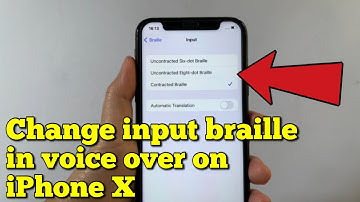How to change input braille in voice over on iPhone X