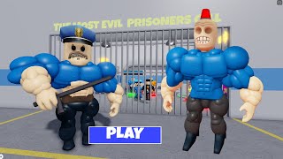 WHAT IF I PLAYING as MUSCLE SIREN CAP? 💪 MUSCLE BARRY'S PRISON RUN (Obby) Full Game #roblox #obby