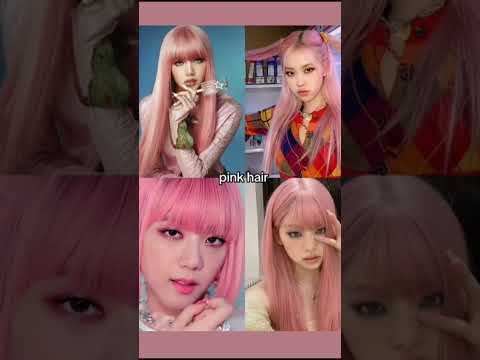Black pink in different hair style