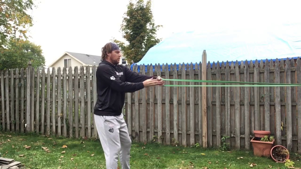 Standing Single Arm Rows with Band - YouTube