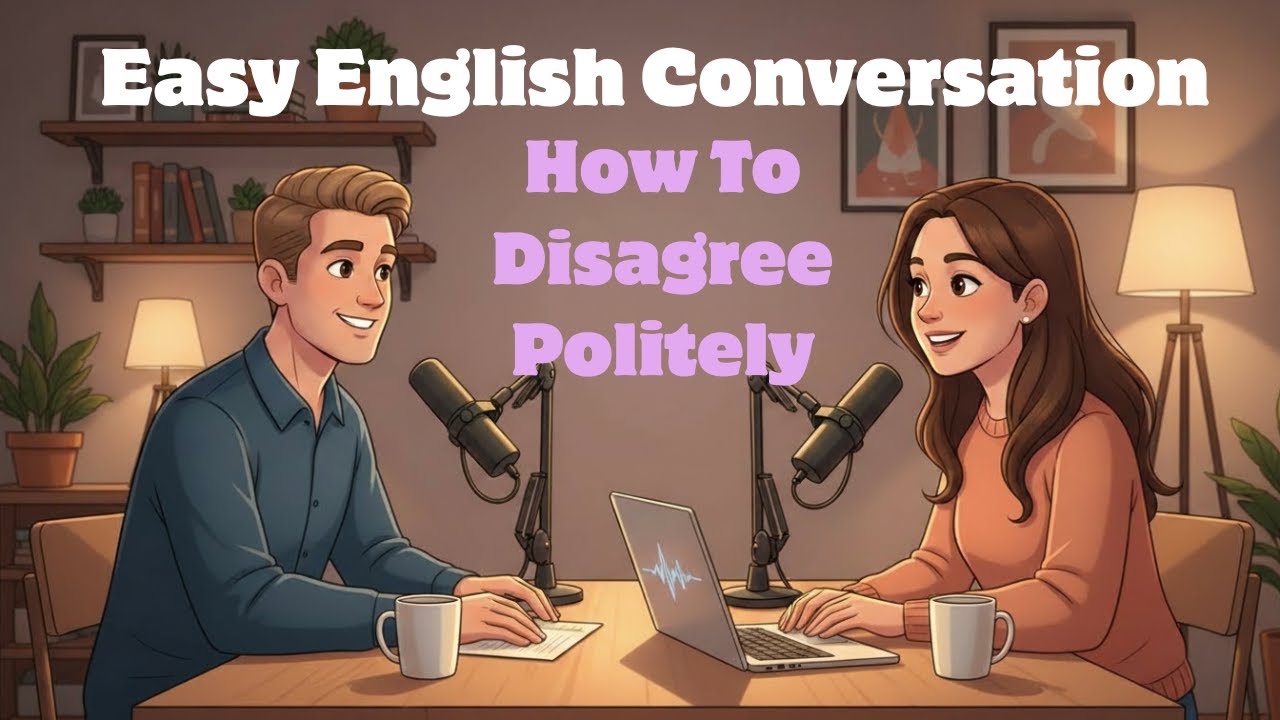 Easy English Conversation for Beginners | Disagreeing Politely | Listening and Shadowing