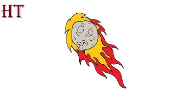 How To Draw A Meteor easy Step by Step