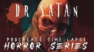 Dr. Satan procreate time lapse (horror art series)