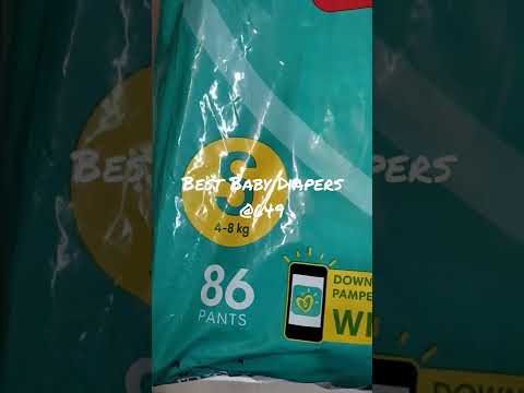 Pampers Baby Diaper S 86 Pants @ 649 #firstcry #review #diapers #pampers #shorts #babypant #best #