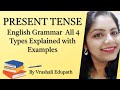 Present Tense in English Grammar | All 4 Types Explained with Examples By Vrushali Edupath 