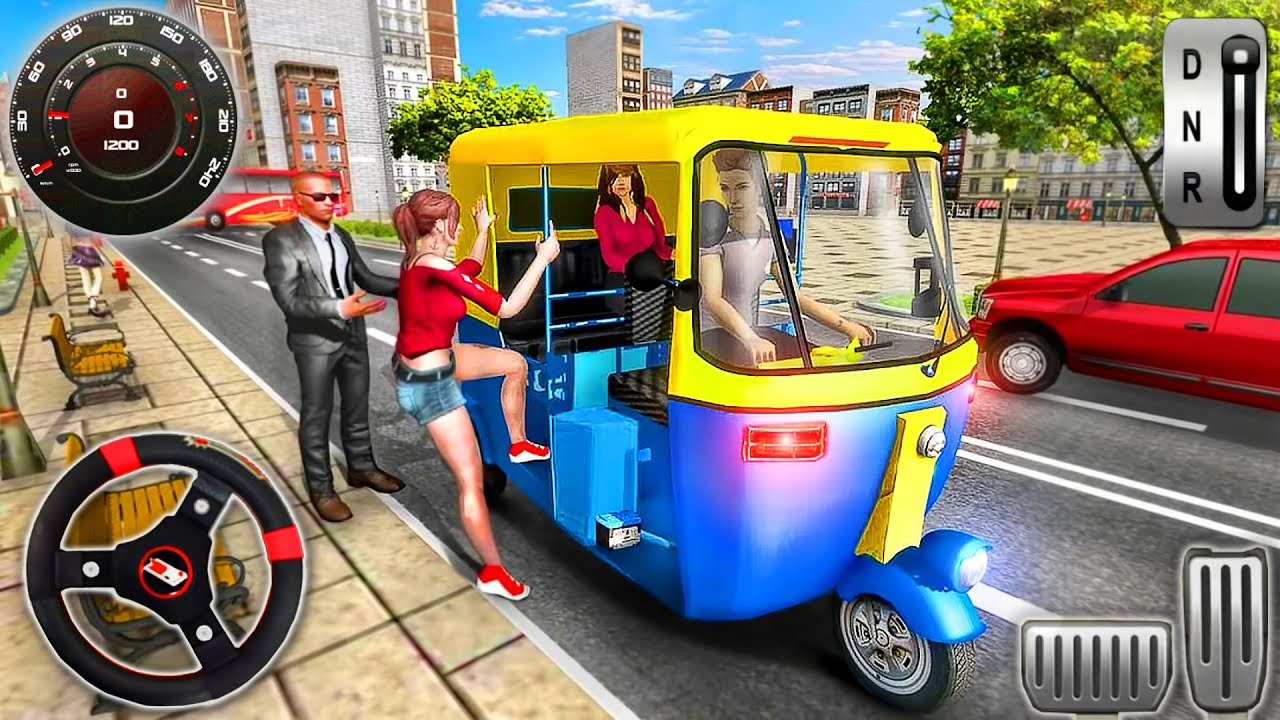 Download Modern Tuk Tuk Rickshaw Driving - City Mountain Auto Driver - Android GamePlay
