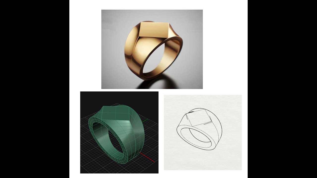 Ring Modeling Tutorial Square Top Ring Modeling Tutorial | Modern Jewelry Design ⬜💍 - YouTube