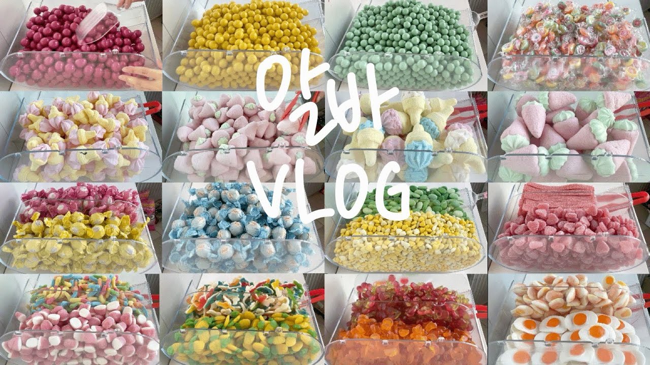 알바 브이로그 | 위니비니 알바🍎🍊🍋🍏🫐 | 초콜릿이랑 마쉬멜로우도 있어요🍪🧸🍓🍦