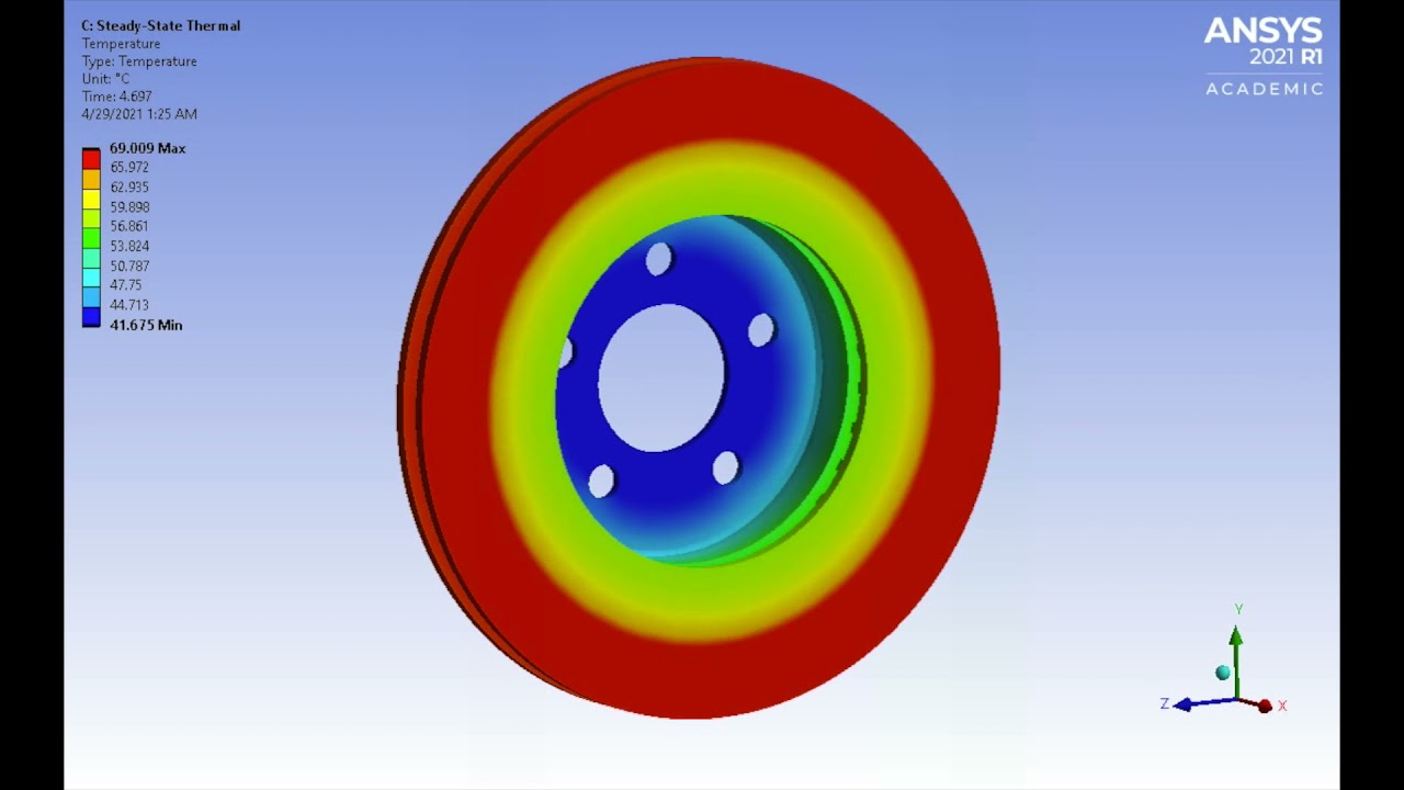 Disc Brake Rotor - Static, Thermal, and Fatigue Analyses - YouTube