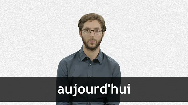 How to pronounce AUJOURD'HUI in French